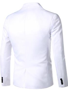 Men's color blocked single suit, youth wedding banquet