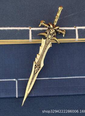 魔兽世界周边羊头剑巫妖王影之哀伤斧头金属模型摆件游戏周边