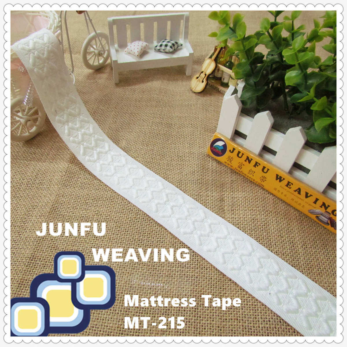 【床垫围边带】MT-215# 白色花纹包边带 新款家纺织带,淘宝优惠券,粉丝福利购,淘宝优惠卷