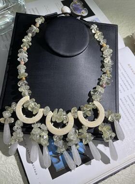 【蜜南】monies风中古vintage 天某石黄水晶时尚低调沉稳百搭套装