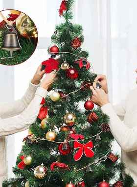 创意金属风铃挂件圣诞装饰麻绳铃铛串工艺品配件喇叭铃铛