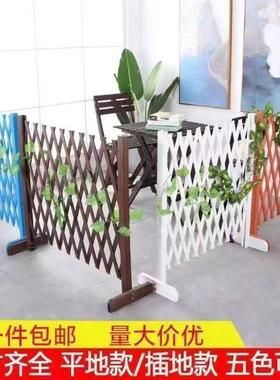 户外防腐木围栏花架网格拉网攀爬架木格栅篱笆伸缩木碳化木栅栏