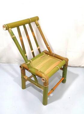 竹椅子靠背椅板凳儿童椅子休闲家用靠背椅餐椅家用小凳子纯手工椅