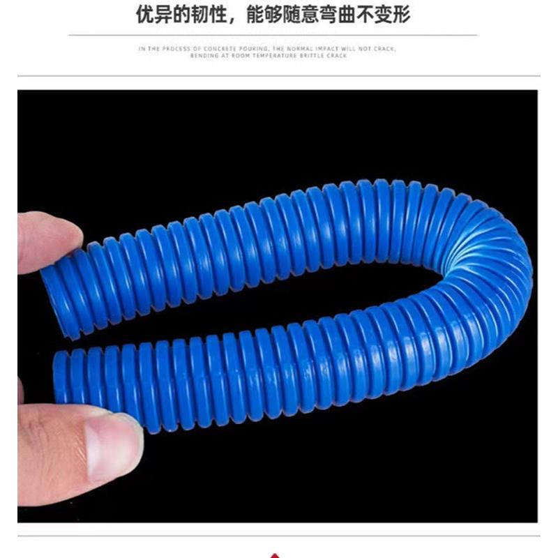 100米PVC波纹管塑料电管16~50mm波纹阻燃线管电线穿线穿电线软管 - 图0