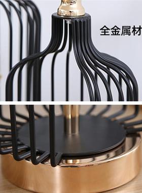 家创意金属鸟摆件SQ10927居装笼品店铺陈列办公室样板房软饰装布