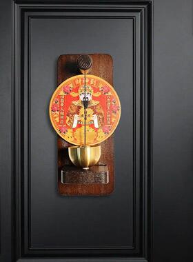 木质磁吸门铃家用入户大门装饰铜铃商铺进门提醒铃铛新年布置挂件