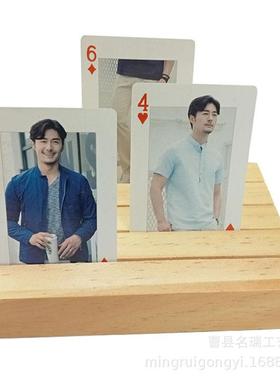 扑克牌明信片底座底座装饰摆件