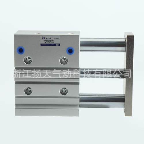 TCM系列 三轴三杆带导杆 加厚缸体导杆TCM32X50S/60s/70s三轴气缸 - 图2