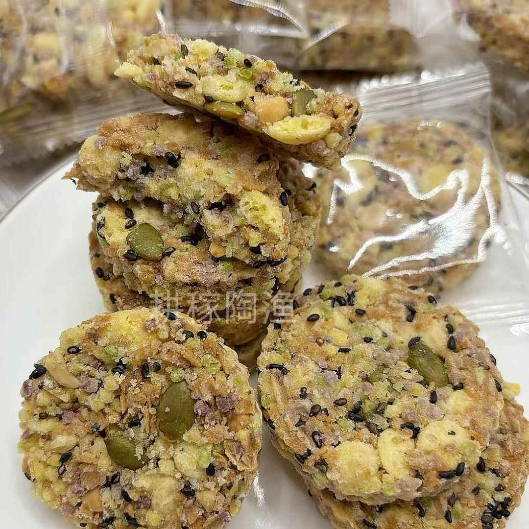 五谷杂粮酥饼惠州客家特产炒米饼酥香脆粗粮饼干休闲网红零食品