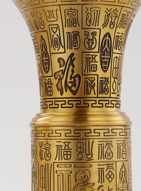 厂家黄佛铜百香筒一对竹302节香筒香桶插装香用家居寺福庙供奉堂