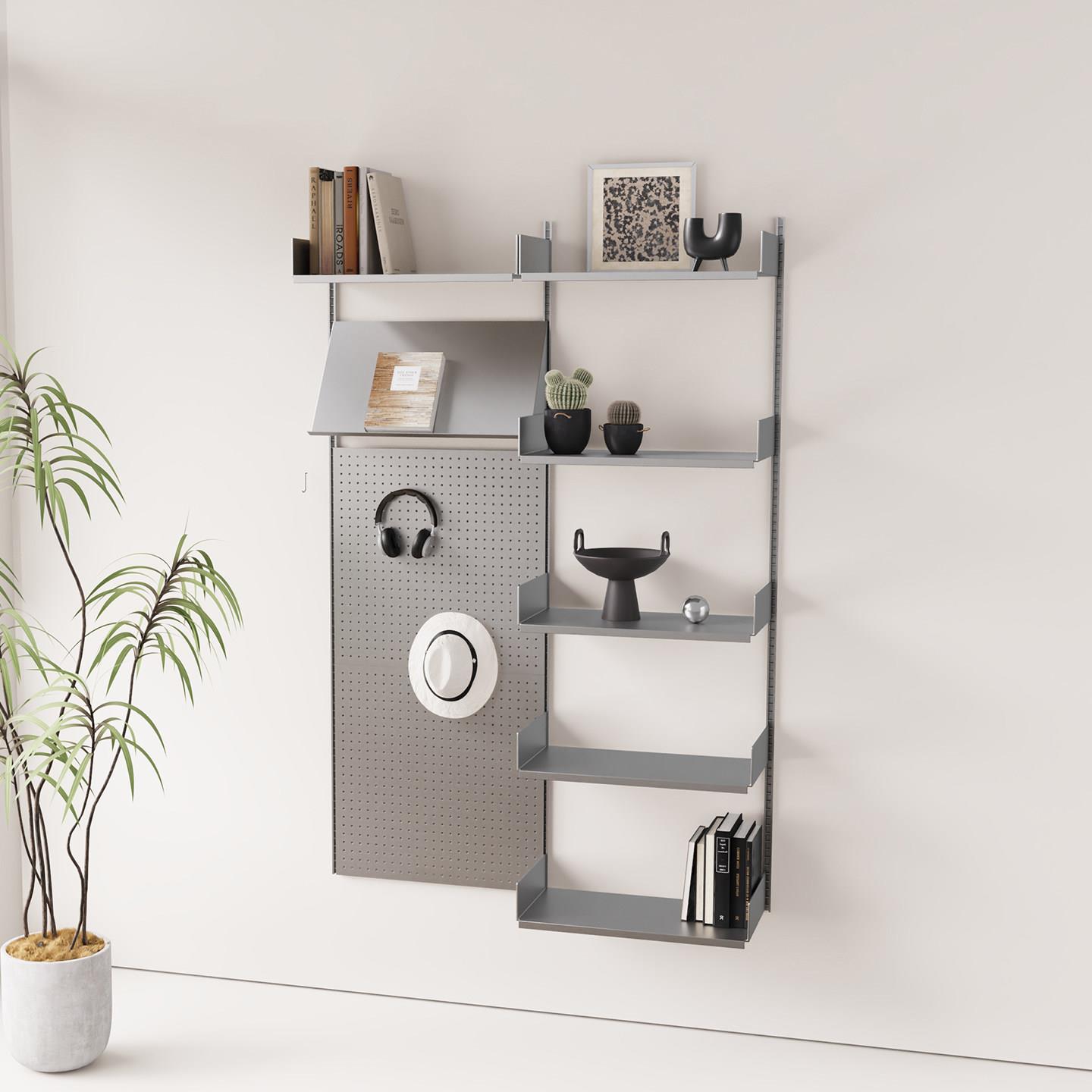 Metal perforated plate storage rack wall free combination display rack creative wall-mounted display rack wall decoration