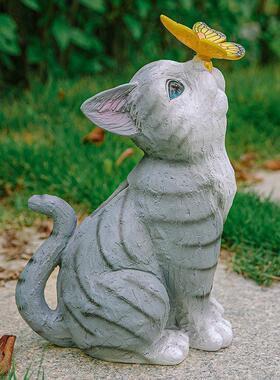 庭院件装饰布造地景小猫灯RX0004置落摆别墅阳台花园草坪动物装饰