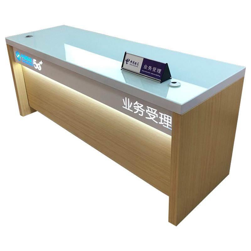 China Mobile, Telecom and China Unicom 5G business reception desk, mobile phone store business hall, new bank non-cash reception desk