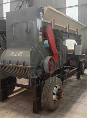 轮胎移动式农田土块破碎机农用土壤碎土机水稻苗床粉土机