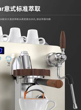 半自动咖啡机双头三锅炉数显专用强劲蒸汽精准控温意式咖啡机