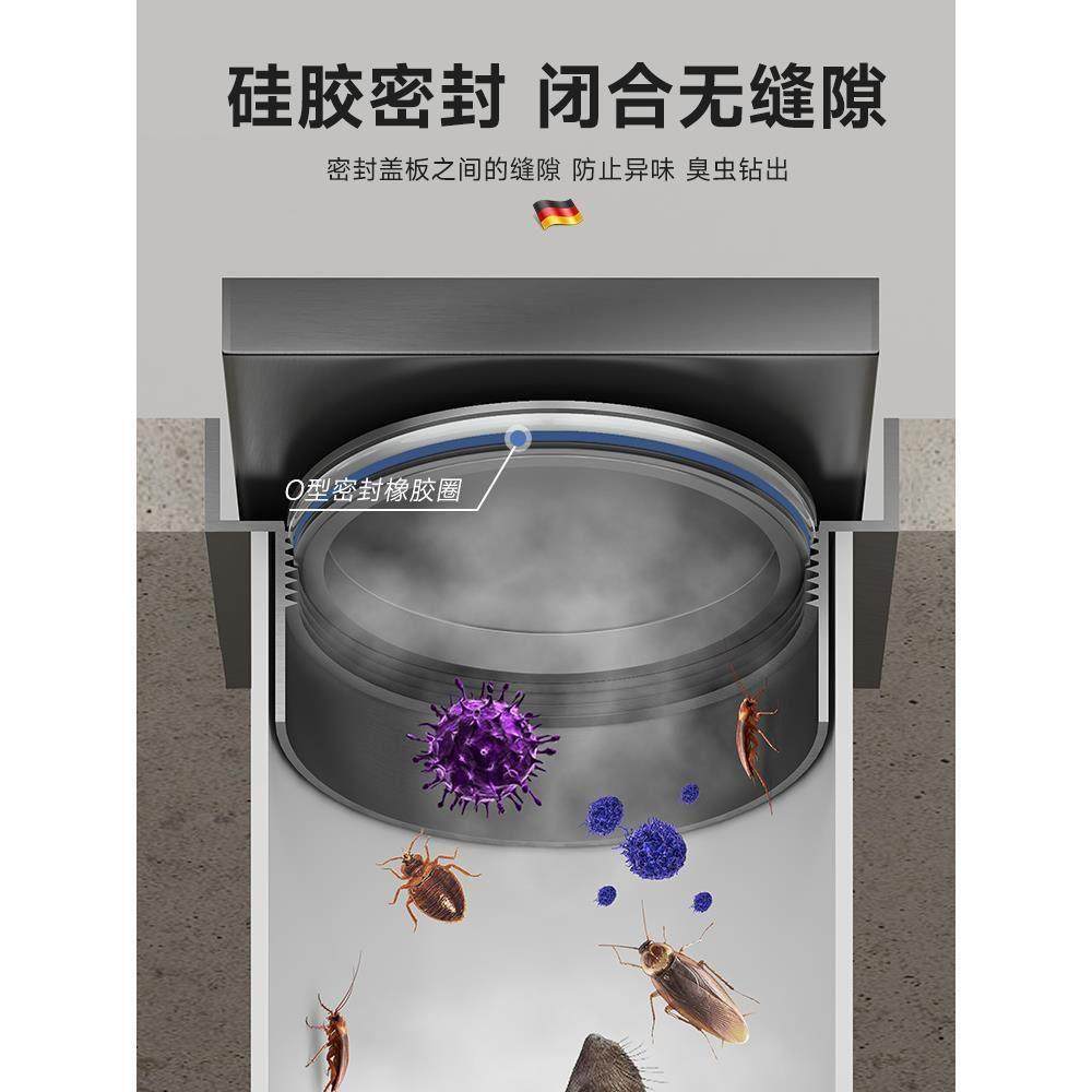 加厚304不锈钢隐形清洁出口地漏50/75/110大管径地板密封检查口插,淘宝优惠券,粉丝福利购,淘宝优惠卷