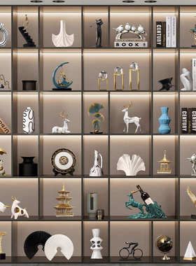 新房客厅软装电视柜酒柜装饰品高级感摆件现代轻奢高档高端艺术品