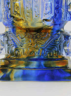 古法琉璃鼎摆件工艺品办公室桌面装饰品蒸蒸日上鼎公司开业礼品