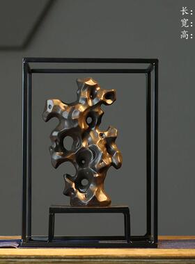 陶瓷禅太石客厅电装视TTP酒柜家居饰品新中式书房博古架桌面摆意