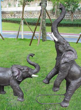 玻璃钢大型仿真动物树脂大象摆件雕塑工艺品吉祥装饰门口