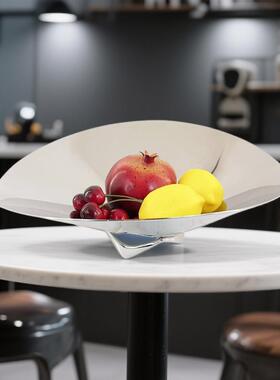 现代轻奢304不锈钢KTV水果盘家居酒店桌面茶几收纳托盘装饰品摆件
