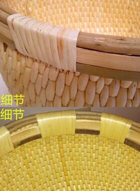 手工柳条笆斗 米斗民间工艺柳编家用传统编织栲栳 竹筐 竹篮 藤编