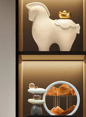 轻奢装饰品办公室流沙画摆件客厅电视柜酒柜玄关