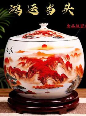 聚宝盆摆件招财聚财家居客厅玄关办公室装饰品景德镇陶瓷乔迁送礼