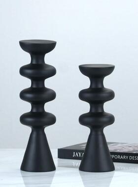 简约现代树脂烛台工艺品新中家式轻奢创意居房QFW客厅间软装品饰