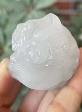 狮头狮头供货青花萌价玉手把卡通温润版醒厂玉质水墨醒批发件天然