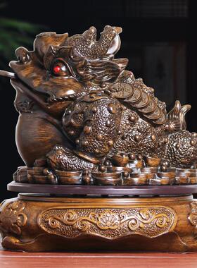 三足金蟾招财摆件金蝉三脚蟾蜍现代中式客厅酒柜装饰品办公室装饰