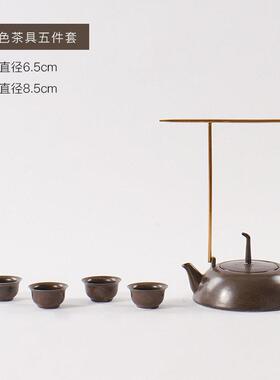 新中式禅意陶瓷功夫茶具套组翡绿茶壶茶杯托盘样板房软装饰品摆件