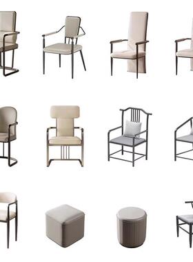 茶椅现代简约轻奢办公室新中式茶桌茶台专用椅太师椅主椅客椅茶凳