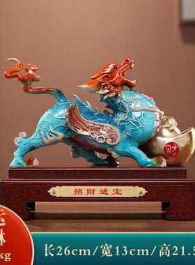 正品大明铜厅匠鸿运摆貔貅件一对家居客玄关酒柜新装饰乔迁居开