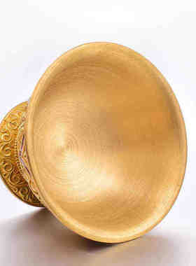 供水杯供佛杯纯铜八吉祥立体莲花净水圣水杯佛前家用藏密宗供水碗