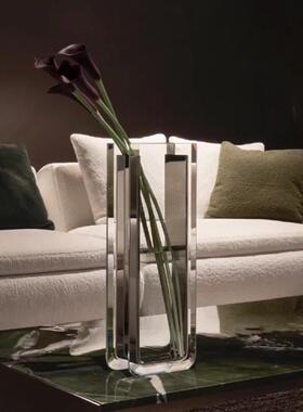 KOMFORTECH清影花器 透明玻璃花瓶 桌面摆件 水培鲜花客厅装饰品