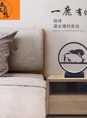 秦汉天禧新人结婚礼物一鹿相伴创意摆件家居婚房浪漫布置灯装饰品