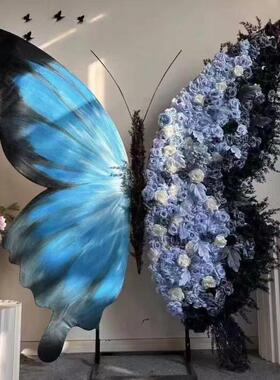 迎宾引流巨型鲜花蝴蝶大摆件婚礼活动店铺商场美陈列门头装饰道具