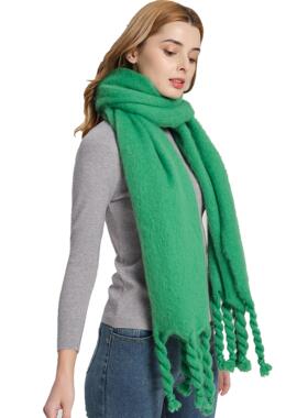 Shawl Autumn Circle Yarn Knot Coarse Braid Coarse tassel