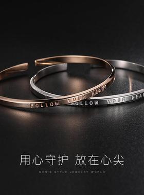 高档牌纯正纯银手炼男士潮抖音男士银炼式潮牌韩男士潮牌设计手流