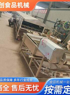 全自动大型宠物食品蒸线连续式肉排蒸汽隧道炉汉堡饼蒸线
