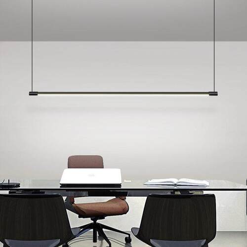 北欧极简led饭厅吊灯现代简约创意中岛吧台餐桌办公室长条形灯具 - 图1