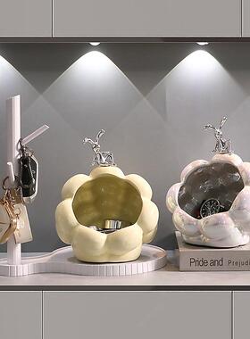 朵入户玄云钥匙收纳摆705件饰门关口客厅鞋柜装品奶油风软装乔迁