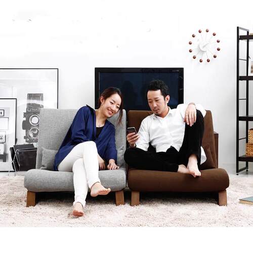 懒人小沙发单人靠背折叠阳台卧室矮日式榻榻米休闲可睡可躺座椅子 - 图1