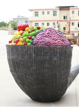 创意水果堆摆件户外玻璃钢雕塑园林景观装饰小品庭院草坪大型摆件