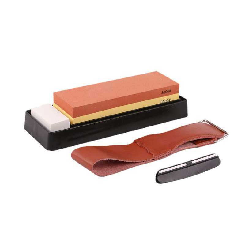 厨房磨刀白刚玉磨刀石 双面油石磨石 双快带塑料底座套装现货批发,淘宝优惠券,粉丝福利购,淘宝优惠卷