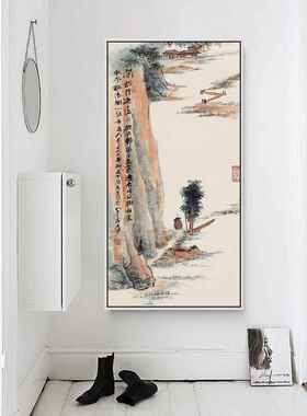 厂家中国风山水画中式挂画沙发背景墙装饰画走廊书房玄关画