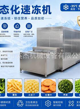 各类蔬菜西兰花青豆混合蔬菜速冻节能型流态化 全自动果蔬速冻机