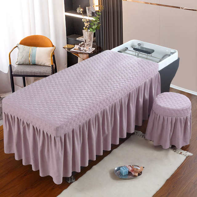 Special bed cover for milky white head therapy single piece four seasons universal Thai style hair washing bed hair salon bed sheet