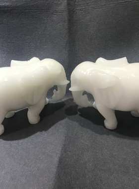 创意工艺品批发 白玉大象家居办公室装饰摆件阿富汗玉石摆件